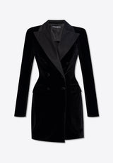 Dolce & Gabbana Double-Breasted Velvet Turlington Jacket F29XTT FUWD6-N0000