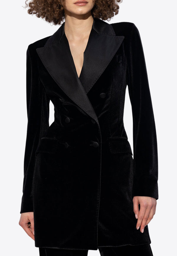 Dolce & Gabbana Double-Breasted Velvet Turlington Jacket F29XTT FUWD6-N0000