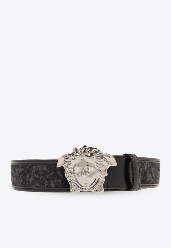 Versace Medusa Head Barocco-Jacquard Belt Black DCU4140 1A09321-2BM0E