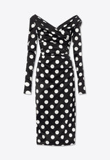 Dolce & Gabbana Polka Dot Pattern Satin Dress F6DJFT FSIBL-HNL2W