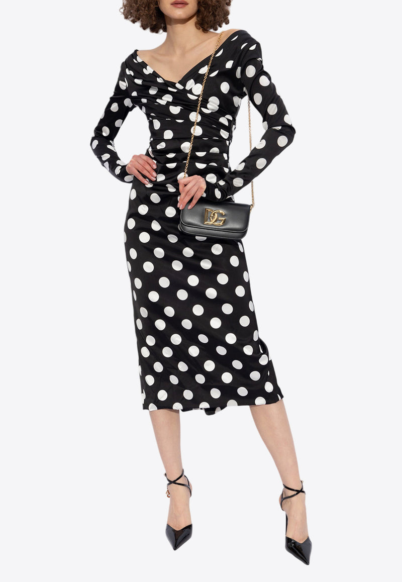 Dolce & Gabbana Polka Dot Pattern Satin Dress F6DJFT FSIBL-HNL2W