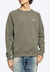 Balmain Logo-Printed Crewneck Sweatshirt DH1JQ005 BB04-UKC