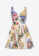 Dolce & Gabbana Garden-Print Mini Dress F6H9RT HS5Q1-HA4YB