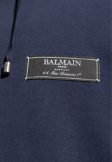 Balmain Logo-Printed Hooded Sweatshirt DH1JT047 JB53-6UB