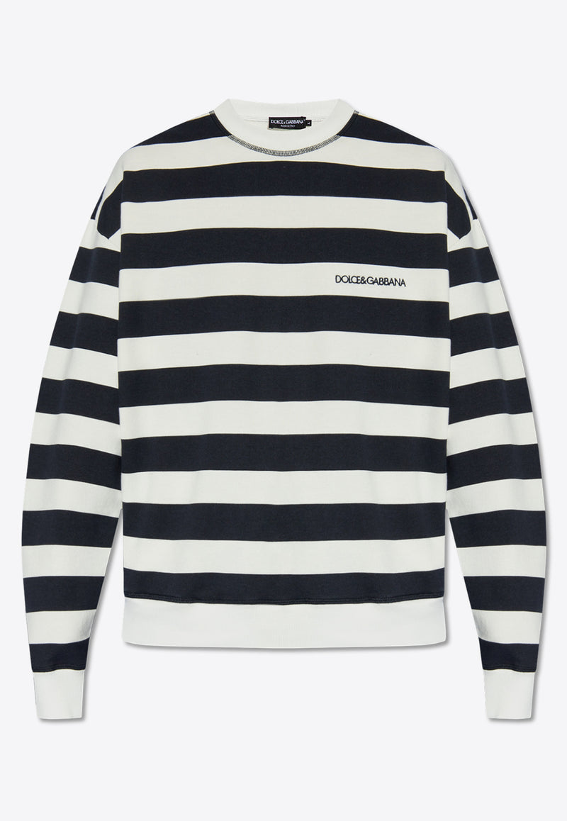 Dolce & Gabbana Striped-Pattern Crewneck Sweatshirt G9AVOZ G7LIY-S9000