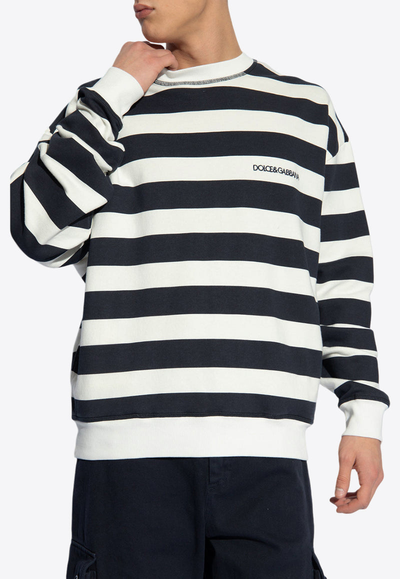 Dolce & Gabbana Striped-Pattern Crewneck Sweatshirt G9AVOZ G7LIY-S9000