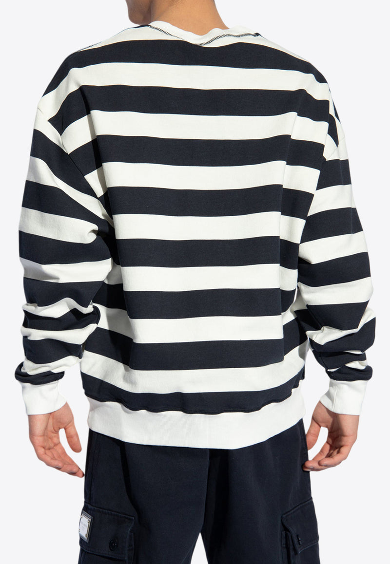 Dolce & Gabbana Striped-Pattern Crewneck Sweatshirt G9AVOZ G7LIY-S9000