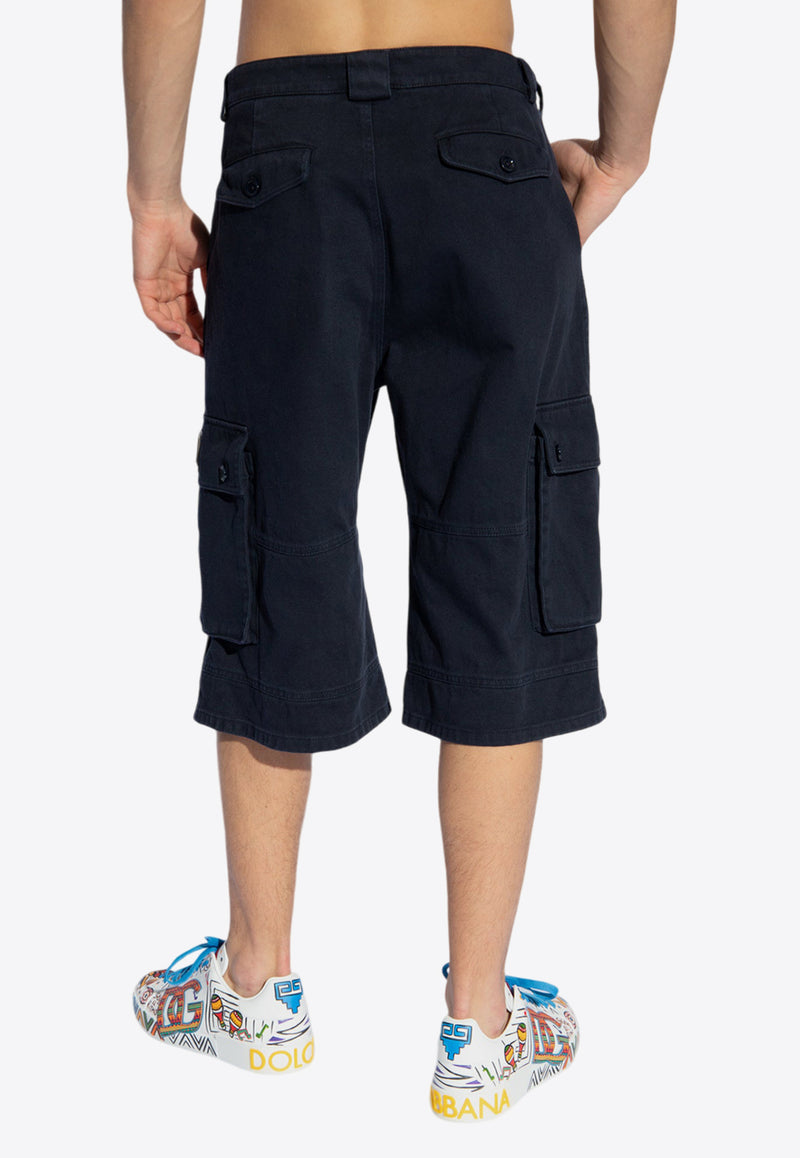 Logo-Tag Cargo Bermuda Shorts Dolce & Gabbana GV5JXT G8KH1-B0387 Navy