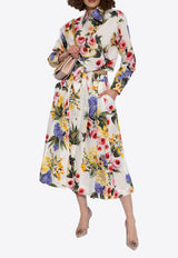 Floral-Print Midi Skirt Dolce & Gabbana F4CFET HS5Q1-HA4YB Multicolor