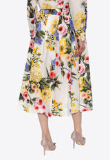 Floral-Print Midi Skirt Dolce & Gabbana F4CFET HS5Q1-HA4YB Multicolor