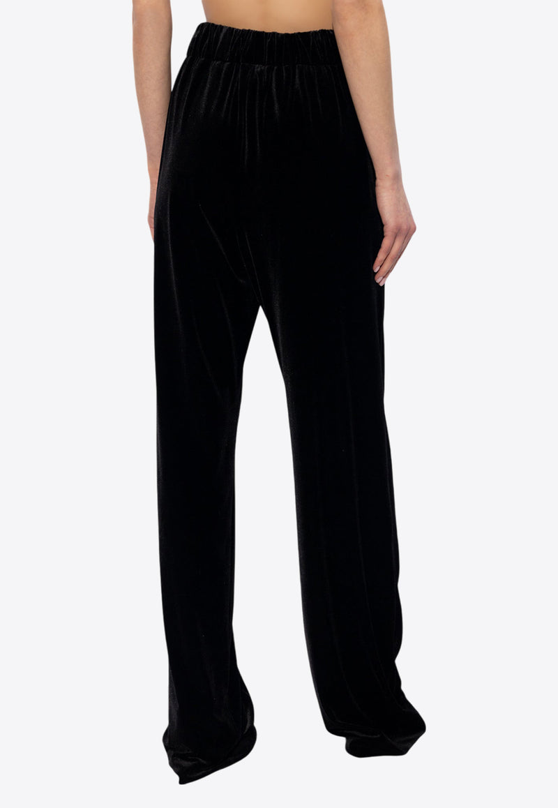 Velvet Wide-Leg Track Pants Dolce & Gabbana FTC1GT FUWD6-N0000 Black