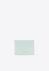 Logo-Engraved B-Buzz Leather Cardholder Balmain DN1MA195 LSLX-7FE Green