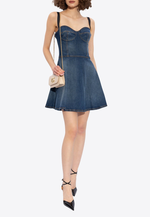 Denim Corset Mini Dress Dolce & Gabbana F6GAMD G8KT2-S9001 Blue