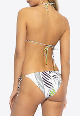 Tory Burch Jungle-Motif Bikini Top White GÓRA 158926 0-253