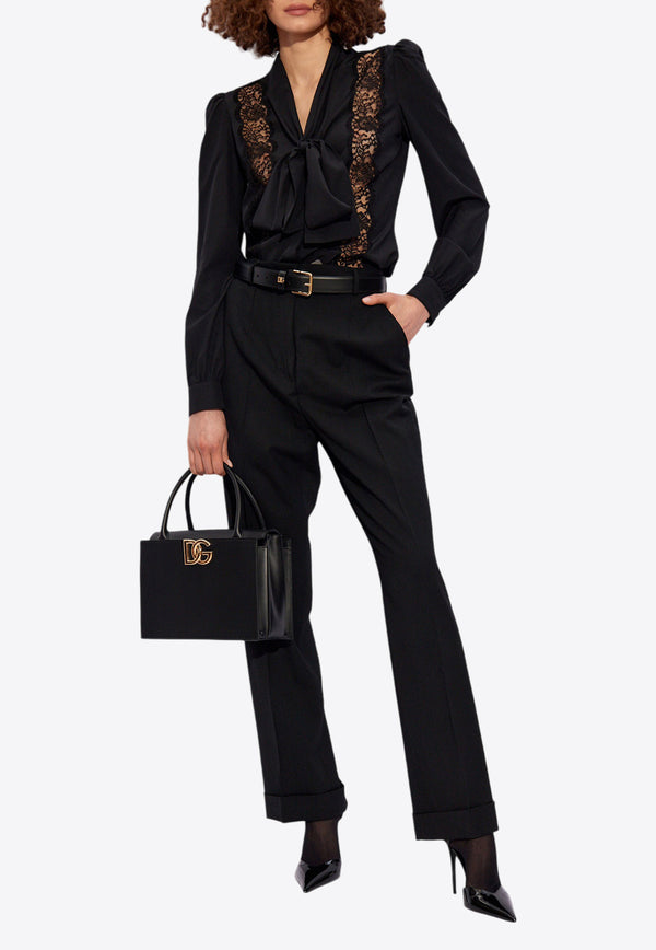 Wool Pleat-Front Tailored Pants Dolce & Gabbana FTC1AT FUBE7-N0000 Black