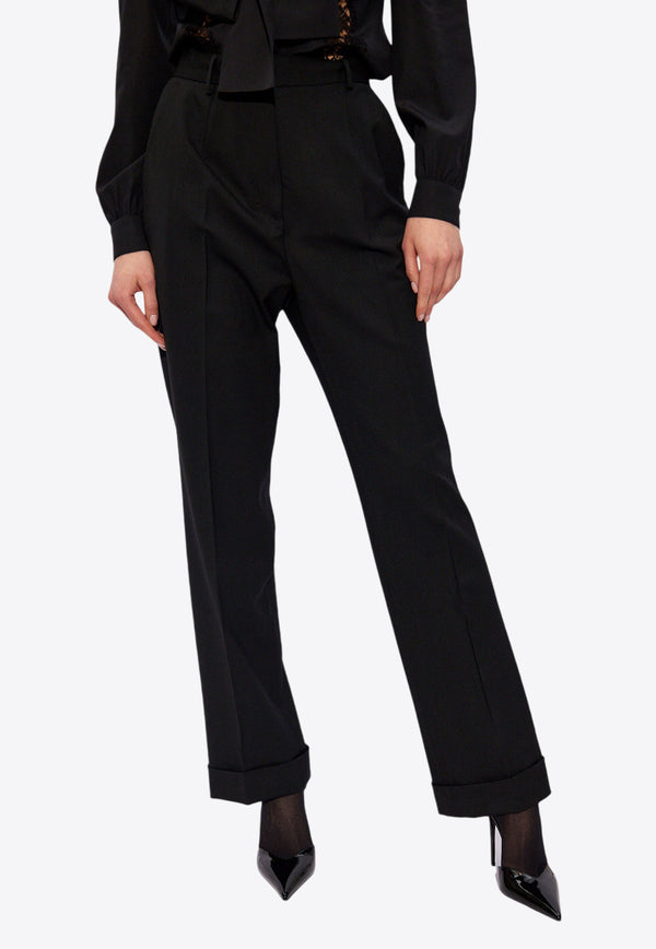 Wool Pleat-Front Tailored Pants Dolce & Gabbana FTC1AT FUBE7-N0000 Black