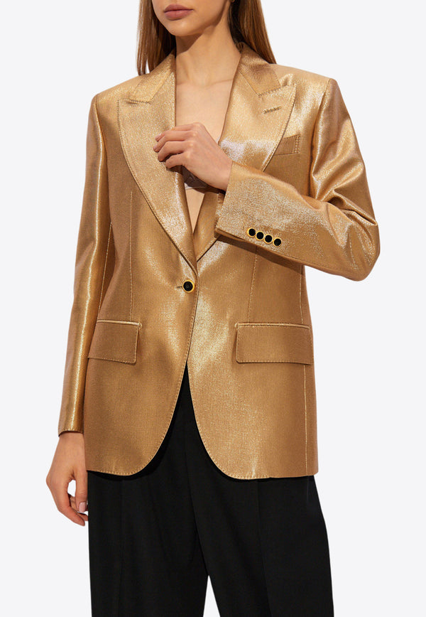 Tom Ford Wallis Wool-Blend Single-Breasted Blazer Gold GI2970 FAX1198-BY001