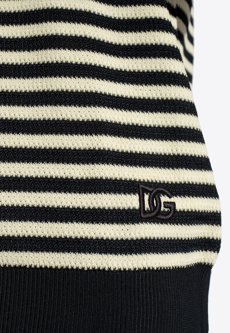 Crewneck Striped Wool Sweater Dolce & Gabbana GXX09Z JFMY2-B0789 Navy