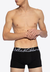 Signature Logo-Inlay Elastic Boxers Dolce & Gabbana M4F34J ONP20-N0000 Black