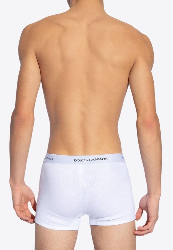 Fine-Rib Branded Boxers  Dolce & Gabbana M4C13J ONN96-W0800 White