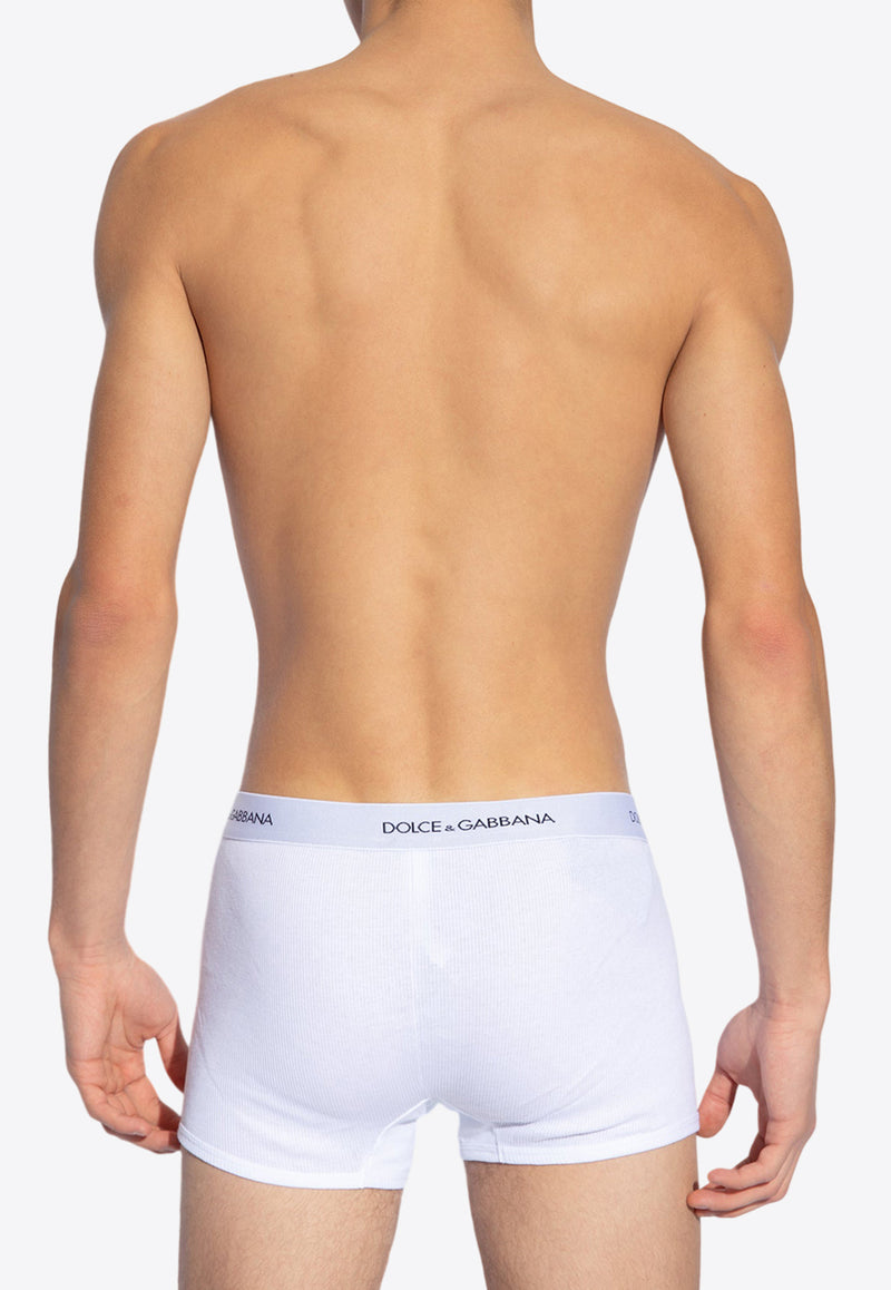 Fine-Rib Branded Boxers  Dolce & Gabbana M4C13J ONN96-W0800 White