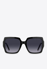 Marc Jacobs Oversized Square Sunglasses MARC 731 S 0-807 BLACK Gray