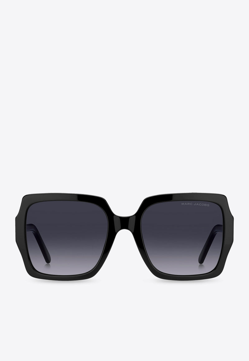 Marc Jacobs Oversized Square Sunglasses MARC 731 S 0-807 BLACK Gray