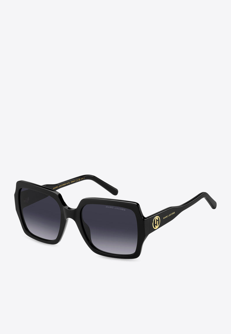 Marc Jacobs Oversized Square Sunglasses MARC 731 S 0-807 BLACK Gray