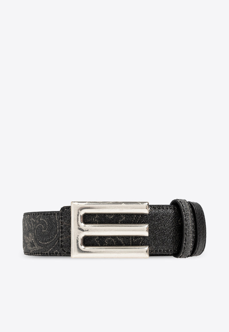 Etro E-Buckle Reversible Leather Belt  MP3D0001 AA016-S9810 Black