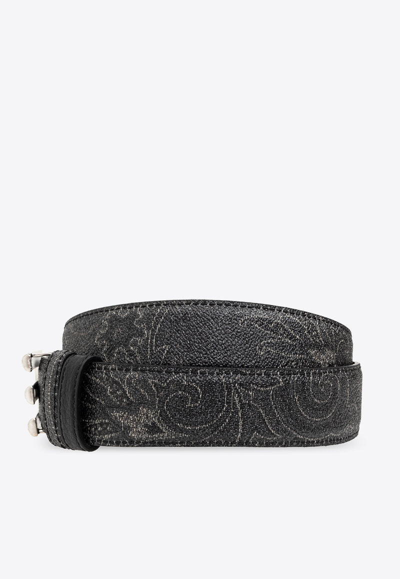 Etro E-Buckle Reversible Leather Belt  MP3D0001 AA016-S9810 Black