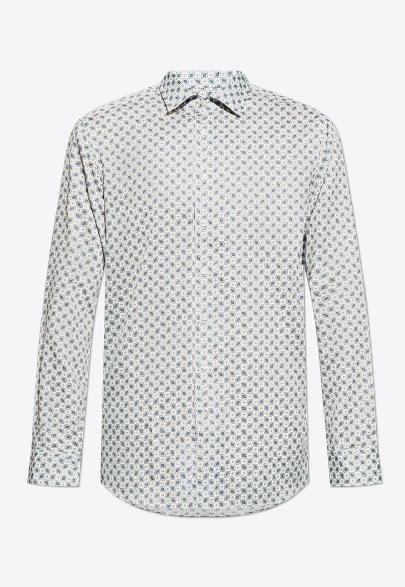 Etro Paisley-Print Long-Sleeved Shirt MRIB0001 99SA5B2-X0800 White