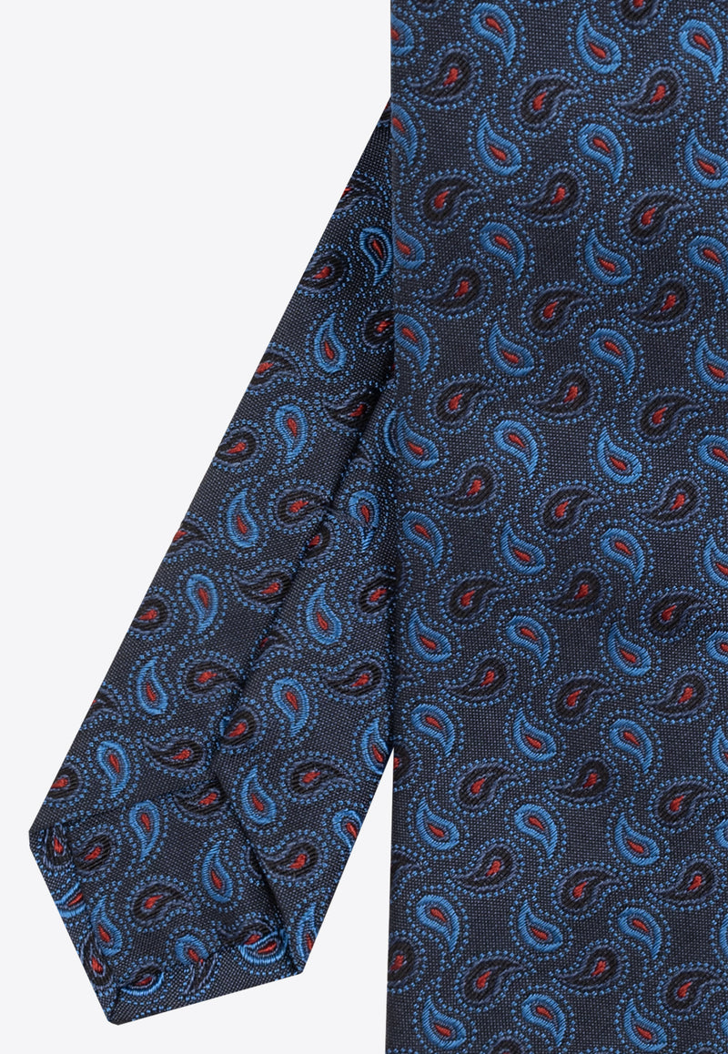 Etro Paisley-Jacquard Silk Tie  MASA0002 AQ004-S9885 Navy