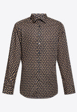 Etro Paisley-Print Long-Sleeved Shirt MRIB0001 99SA5A6-X0883 Navy