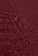 Etro Pegaso Wool Turtleneck Sweater MRKF0071 AL258-R0369 Burgundy