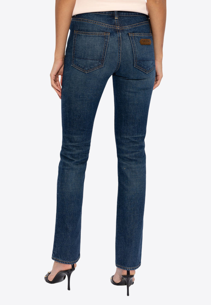 Tom Ford Washed Straight Jeans Blue PAD114 DEX222-HB772