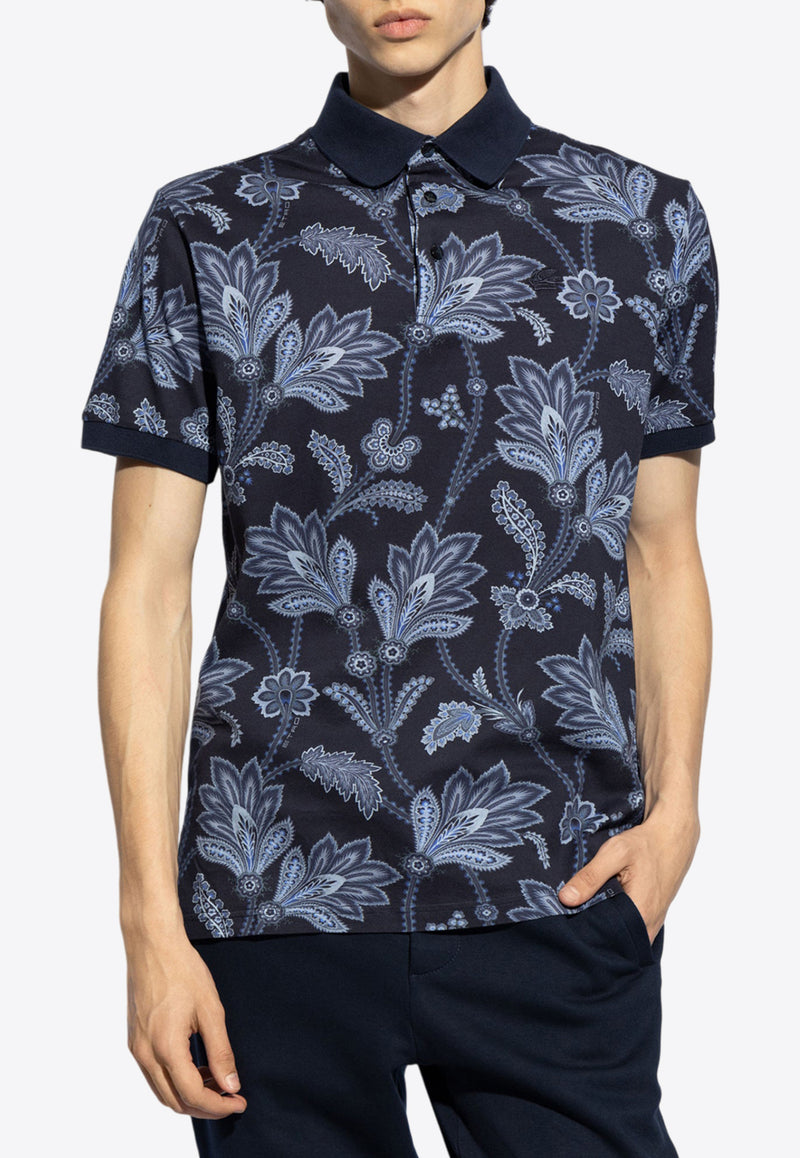 Etro Paisley-Print Polo T-shirt MRMD0004 AJ222-X0884 Navy