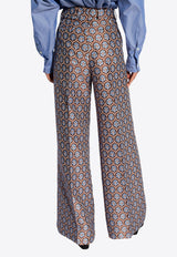 Etro Jacquard Silk-Blend High-Rise Pants WREA0022 99TFA07-S9880 Multicolor