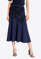 Etro Paisley-Pattern Midi Skirt WRKB0026 AV357-X0887 Navy