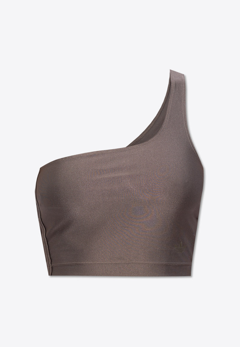 Adidas Originals One-Shoulder Cropped Top Gray IS2352 0-CHACOA