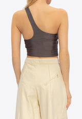 Adidas Originals One-Shoulder Cropped Top Gray IS2352 0-CHACOA