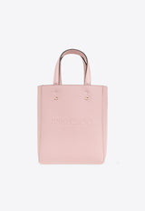 Jimmy Choo Small Lenny North-South Leather Tote Bag LENNY N S S KHV-ROSE LIGHT GOLD Pink