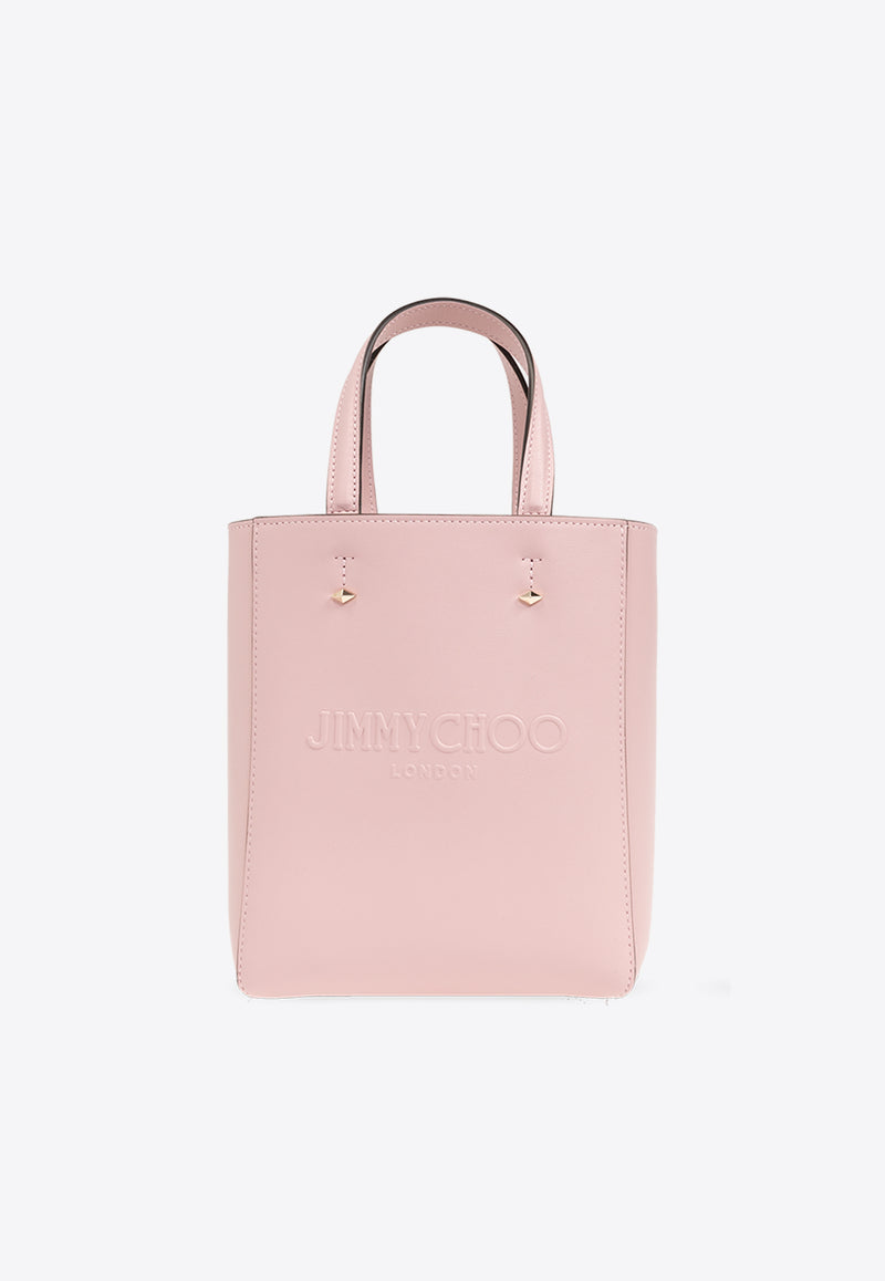 Jimmy Choo Small Lenny North-South Leather Tote Bag LENNY N S S KHV-ROSE LIGHT GOLD Pink