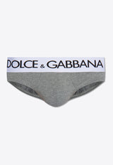 Mid-Rise Branded Briefs Dolce & Gabbana M3D03J ONN97-S8291 Gray