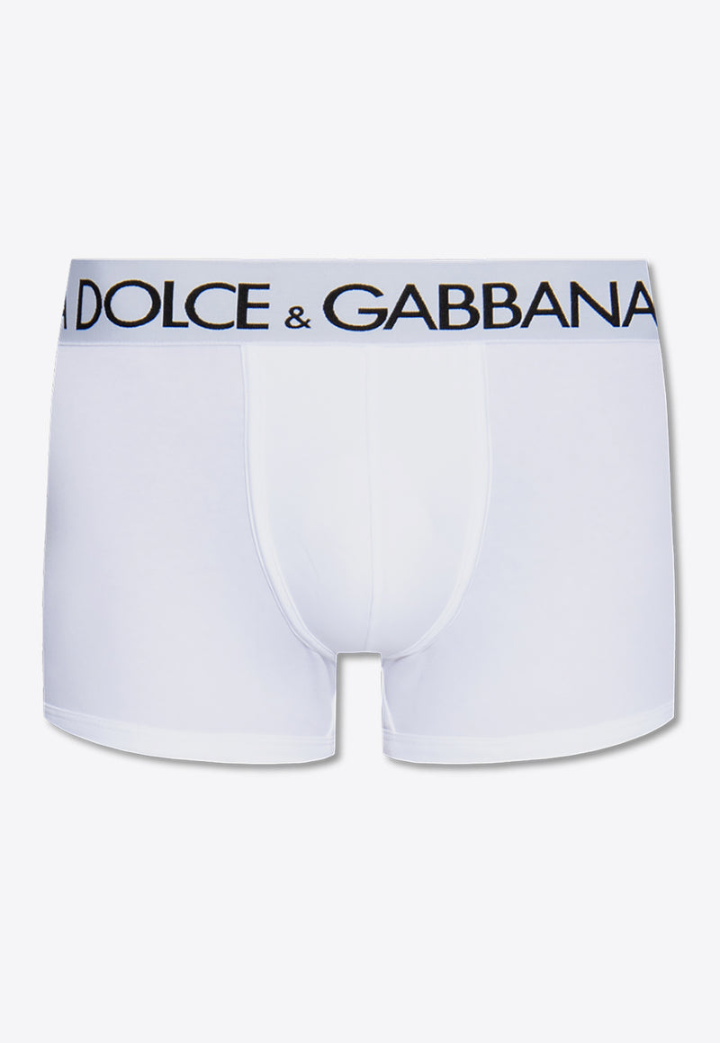 Logo-Inlay Elastic Boxers Dolce & Gabbana M4B97J ONN97-W0800 White