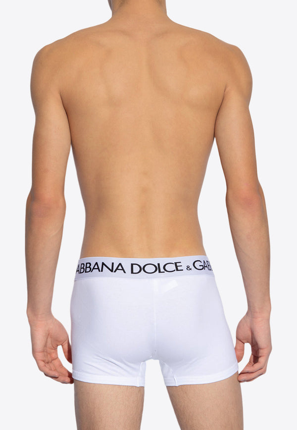 Logo-Inlay Elastic Boxers Dolce & Gabbana M4B97J ONN97-W0800 White