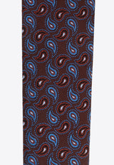 Etro Paisley-Jacquard Silk Tie  MASA0002 AQ004-S9865 Burgundy