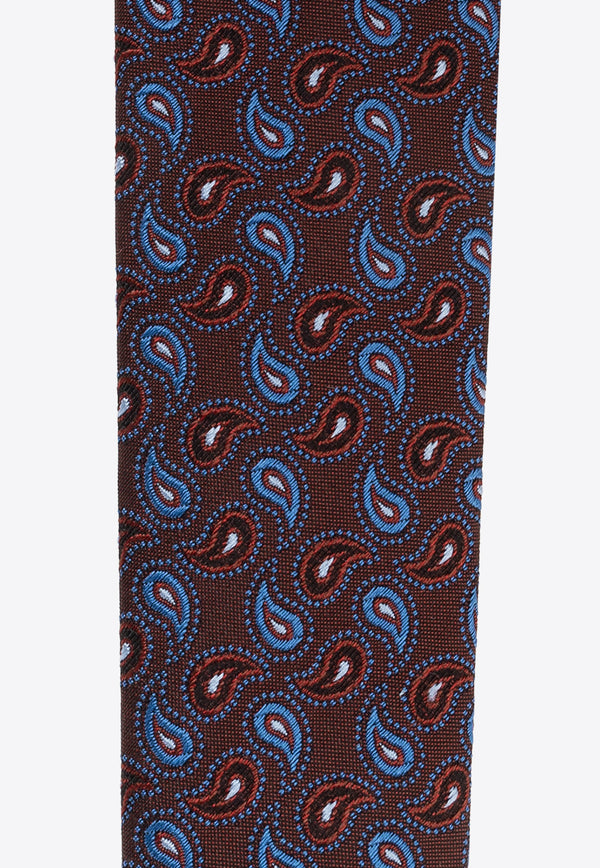 Etro Paisley-Jacquard Silk Tie  MASA0002 AQ004-S9865 Burgundy