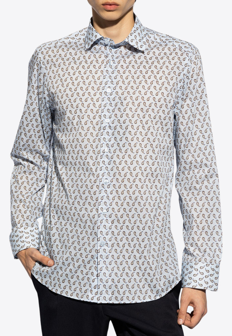 Etro Paisley-Print Long-Sleeved Shirt MRIB0001 99SA5A6-X0880 Light blue