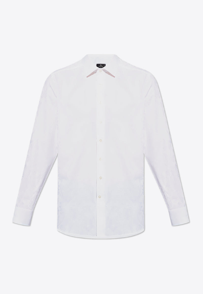 Etro Paisley-Jacquard Long-Sleeved Shirt MRIB0001 99TJ536-W0800 White