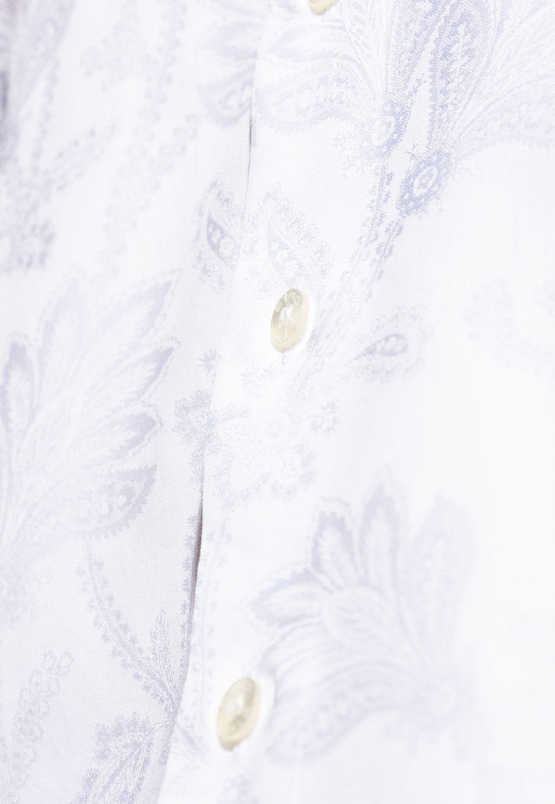 Etro Paisley-Jacquard Long-Sleeved Shirt MRIB0001 99TJ536-W0800 White